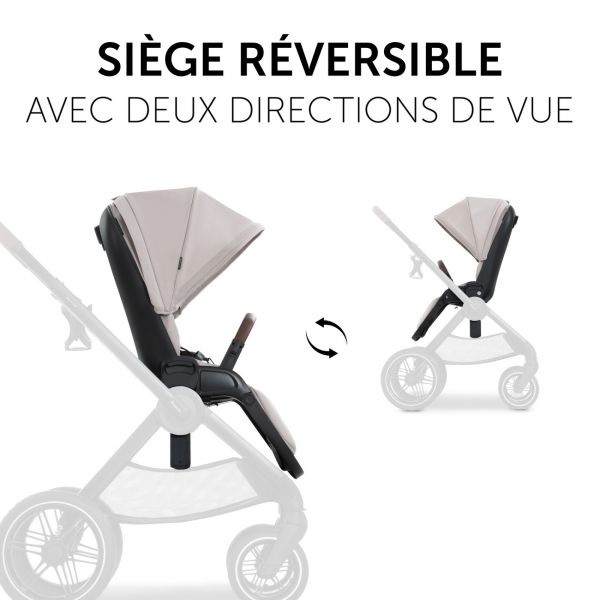 Poussette trio Walk N Care Beige avec coque drive N Care et base isofix