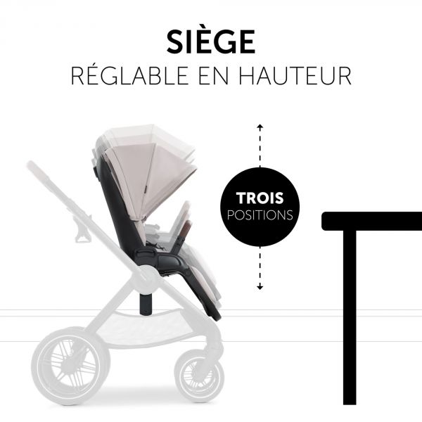 Poussette trio Walk N Care Beige avec coque drive N Care et base isofix