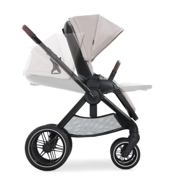 Poussette trio Walk N Care Beige avec coque drive N Care et base isofix
