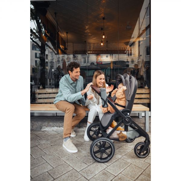 Poussette trio Walk N Care Beige avec coque drive N Care et base isofix