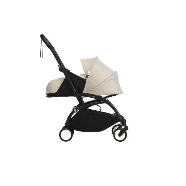 Poussette Trio YOYO 3 pack 0+ & 6+ + siège auto Cloud T Black - Châssis blanc - Bonpoint