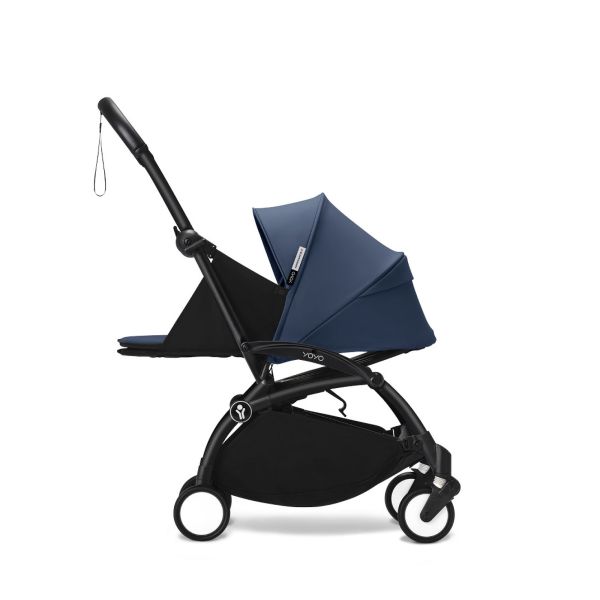 Poussette Trio YOYO 3 pack 0+ & 6+ + siège auto Cloud T plus Black - Châssis blanc - Bleu Air France