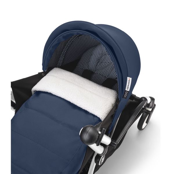 Poussette Trio YOYO 3 pack 0+ & 6+ + siège auto Cloud T plus Black - Châssis blanc - Bleu Air France