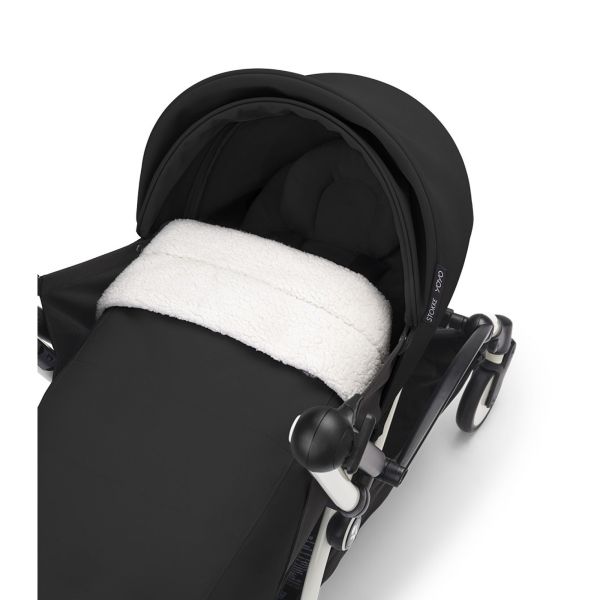 Poussette Trio YOYO 3 pack 0+ & 6+ + siège auto Cloud T plus Black - Châssis blanc - Capri / Noir
