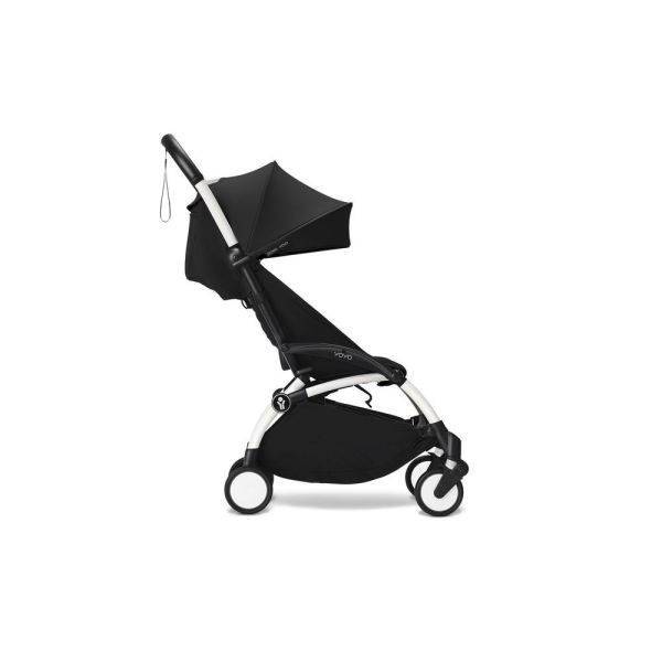 Poussette Trio YOYO 3 pack 0+ & 6+ + siège auto Cloud T plus Black - Châssis blanc - Noir
