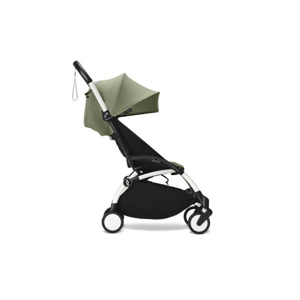 Poussette Trio YOYO 3 pack 0+ & 6+ + siège auto Cloud T plus Black - Châssis blanc - Olive