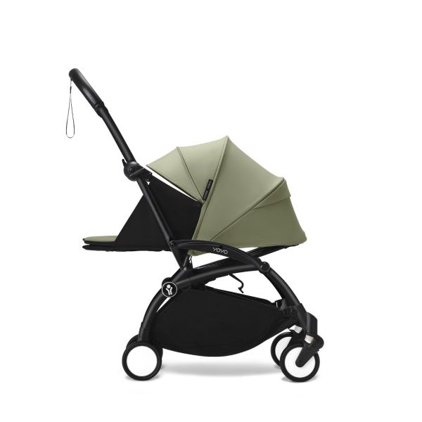 Poussette Trio YOYO 3 pack 0+ & 6+ + siège auto Cloud T plus Black - Châssis blanc - Olive