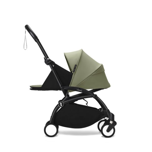 Poussette Trio YOYO 3 pack 0+ & 6+ + siège auto Cloud T plus Black - Châssis blanc - Olive