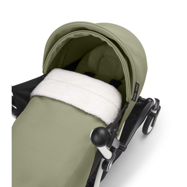 Poussette Trio YOYO 3 pack 0+ & 6+ + siège auto Cloud T plus Black - Châssis blanc - Olive
