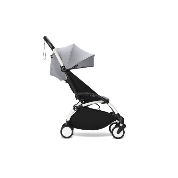 Poussette Trio YOYO 3 pack 0+ & 6+ + siège auto Cloud T plus Black - Châssis blanc - Stone