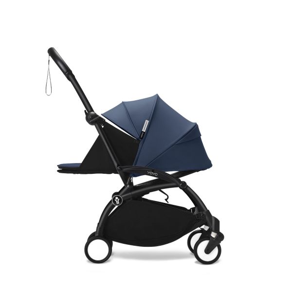 Poussette Trio YOYO 3 pack 0+ & 6+ + siège auto Cloud T plus Black - Châssis noir - Bleu Air France