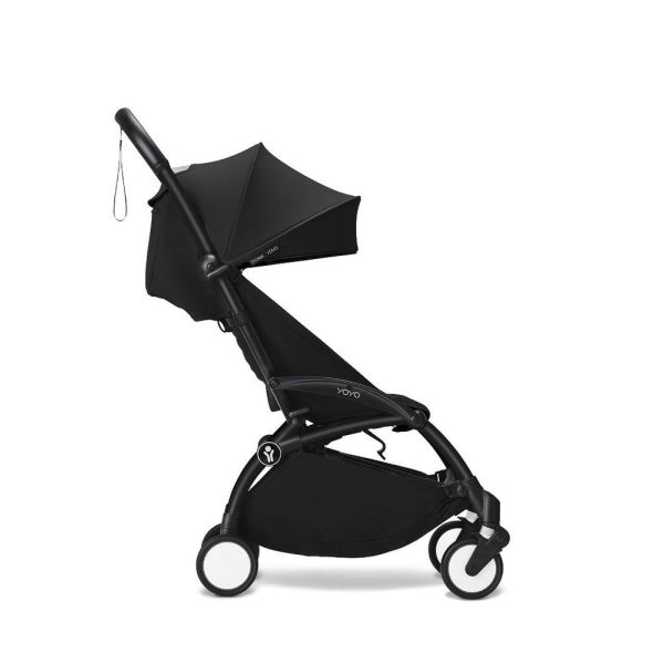Poussette Trio YOYO 3 pack 0+ & 6+ + siège auto Cloud T plus Black - Châssis noir - Noir