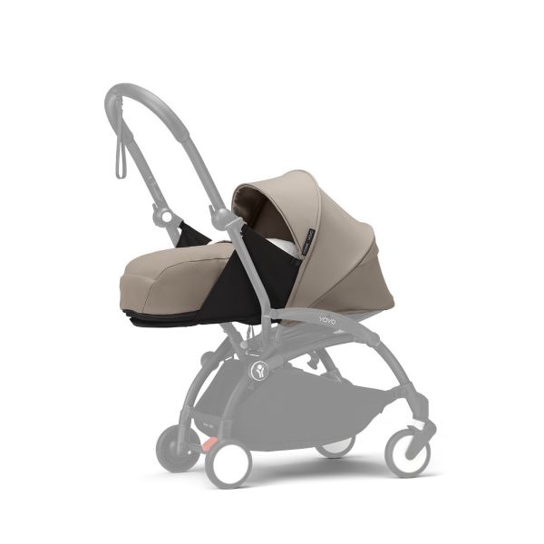 Poussette Trio YOYO 3 pack 0+ & 6+ + siège auto Cloud T plus Black - Châssis noir - Taupe