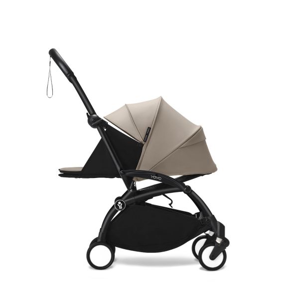 Poussette Trio YOYO 3 pack 0+ & 6+ + siège auto Cloud T plus Beige - Châssis noir - Taupe