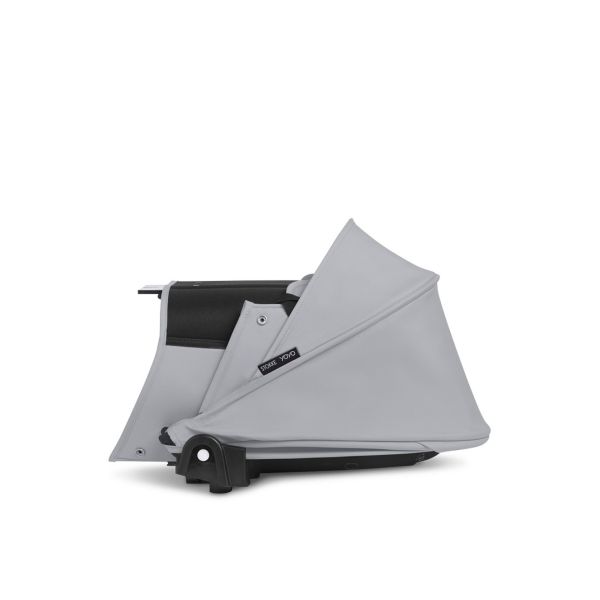 Poussette trio YOYO + pack 6+ + siège auto Cloud T Black + Nacelle - Châssis blanc - Stone