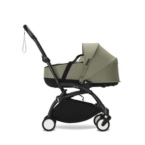 Poussette Trio YOYO 3 pack 6+ + siège auto Cloud T plus Black + nacelle YOYO - Châssis noir - Olive