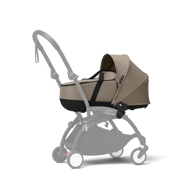 Poussette Trio YOYO 3 pack 6+ + siège auto Cloud T plus Beige + nacelle YOYO - Châssis noir - Taupe