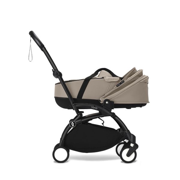 Poussette Trio YOYO 3 pack 6+ + siège auto Cloud T plus Beige + nacelle YOYO - Châssis noir - Taupe