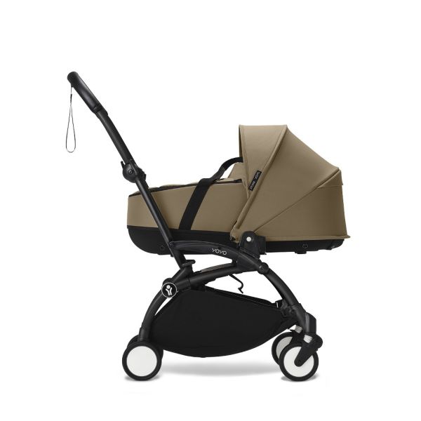 Poussette Trio YOYO 3 pack 6+ + siège auto Cloud T plus Beige + nacelle YOYO - Châssis noir - Toffee
