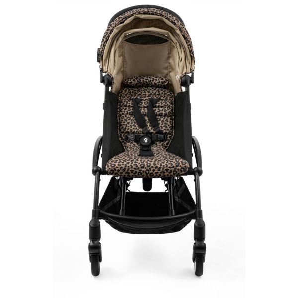 Poussette trio YOYO 3 - Châssis blanc Pack 6+ siège auto car seat by Besafe + Nacelle Leopard / Noir
