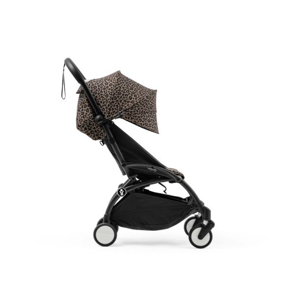 Poussette trio YOYO 3 - Châssis noir Pack 6+ siège auto car seat by Besafe + Nacelle Leopard / Noir
