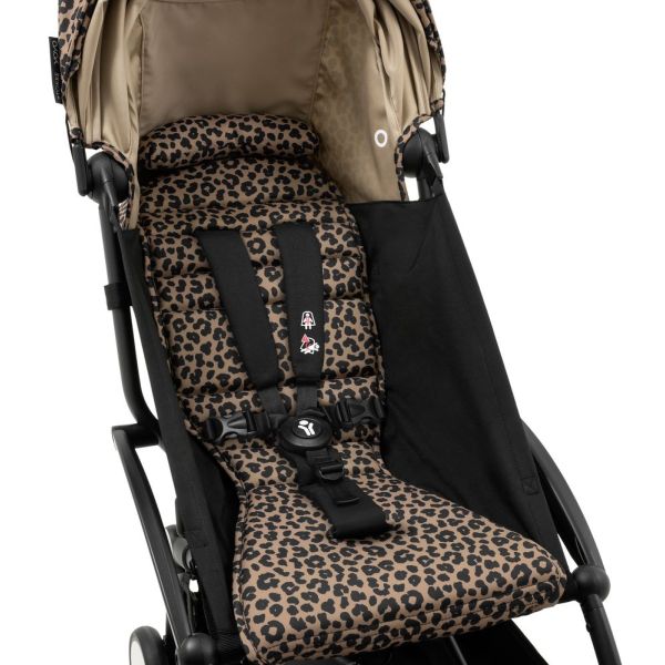 Poussette trio YOYO 3 - Châssis noir Pack 6+ siège auto car seat by Besafe + Nacelle Leopard / Noir