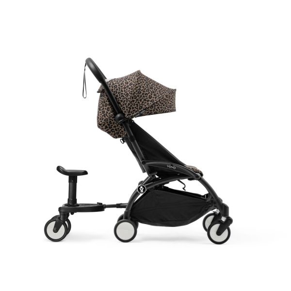 Poussette trio YOYO 3 - Châssis noir Pack 6+ siège auto car seat by Besafe + Nacelle Leopard / Noir