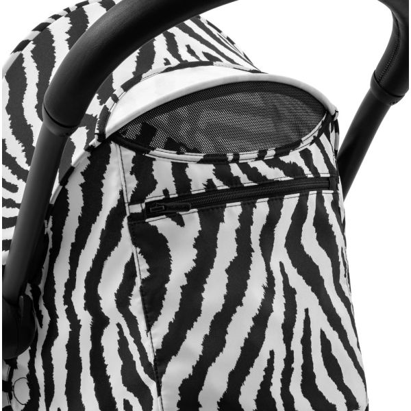Poussette trio YOYO 3 - Châssis noir Pack 6+ siège auto car seat by Besafe + Nacelle Zebra Noir
