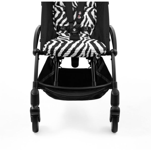 Poussette trio YOYO 3 - Châssis noir Pack 6+ siège auto car seat by Besafe + Nacelle Zebra Noir