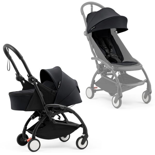 Poussette complète YOYO 5 avec pack nouveau-né Black