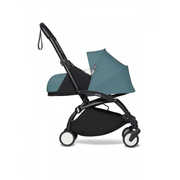 Poussette YOYO 2 Pack 0+ et 6+ - Cadre Noir -  Aqua