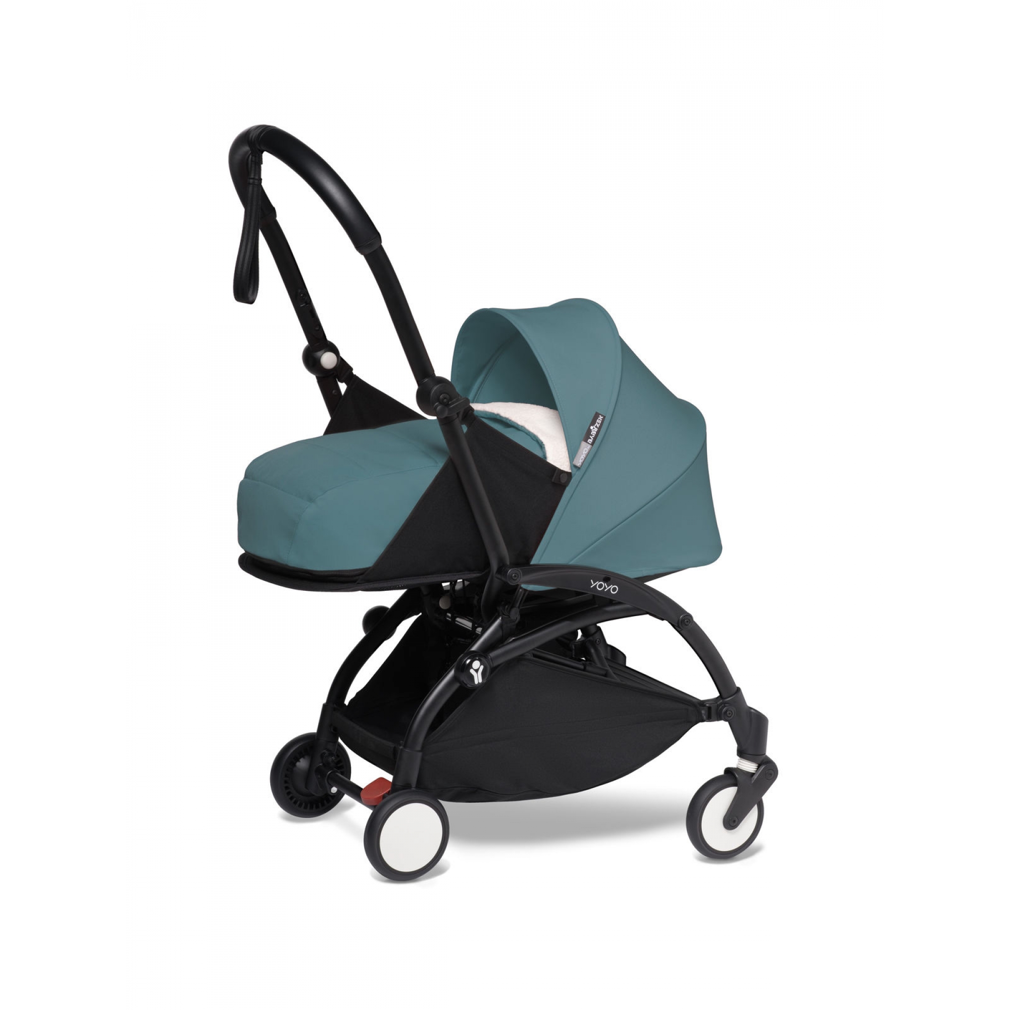 Poussette YOYO² Pack 0+ et 6+ - Cadre Noir - Aqua - Made in Bébé