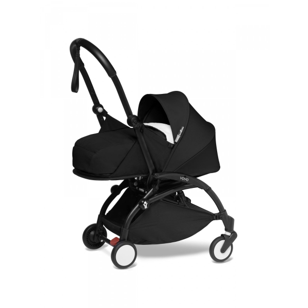 Poussette YOYO 2 Pack 0+ et 6+ - Cadre Noir - Noir