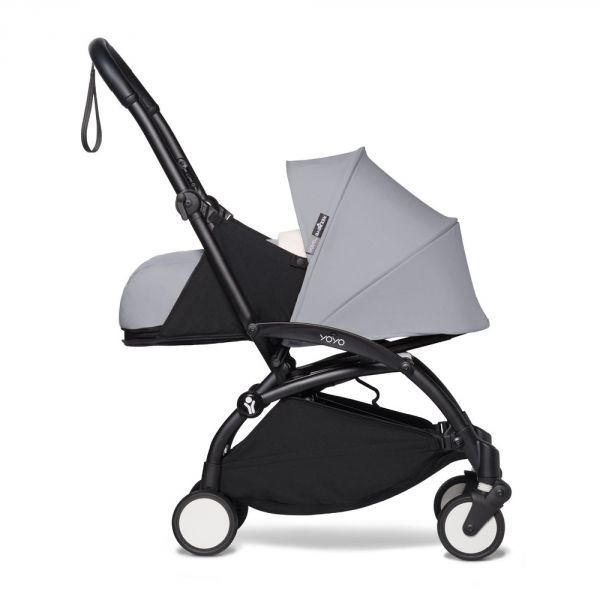 Poussette YOYO² Pack 0+ et 6+ + Chancelière - Cadre Noir - Stone