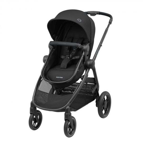 Poussette duo Zelia 3 + nacelle Essential black