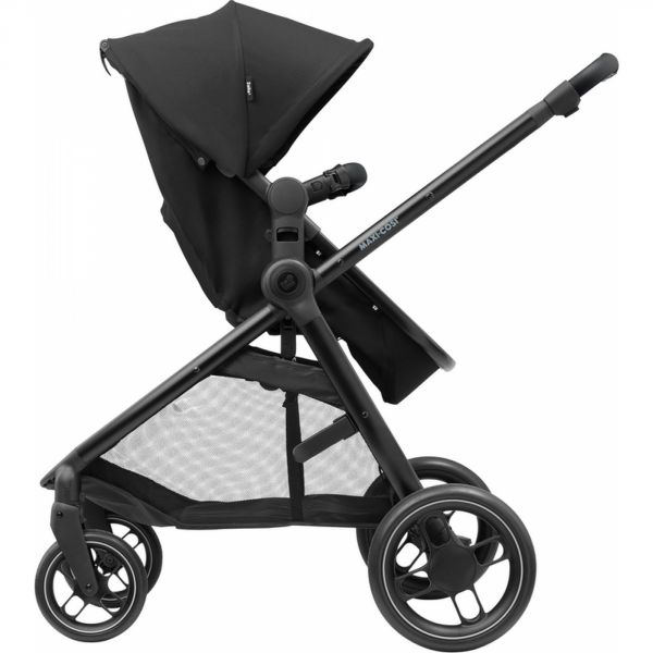 Poussette duo Zelia 3 + nacelle Essential black