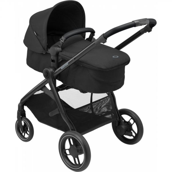 Poussette duo Zelia 3 + nacelle Essential black
