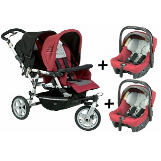 poussette powertwin pro 2 coques strata