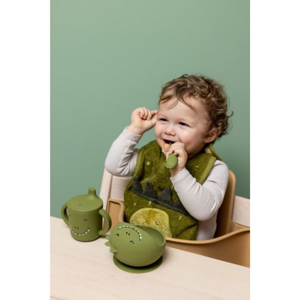 Set premier repas bébé en silicone - Mr. Dino