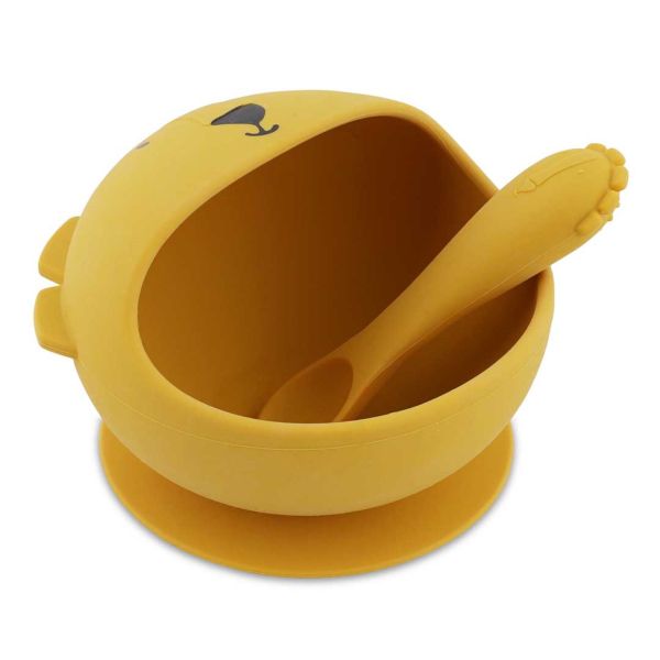 Set premier repas bébé en silicone - Mr. Lion
