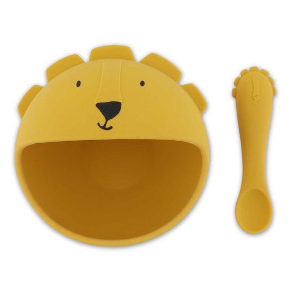 Set premier repas bébé en silicone - Mr. Lion