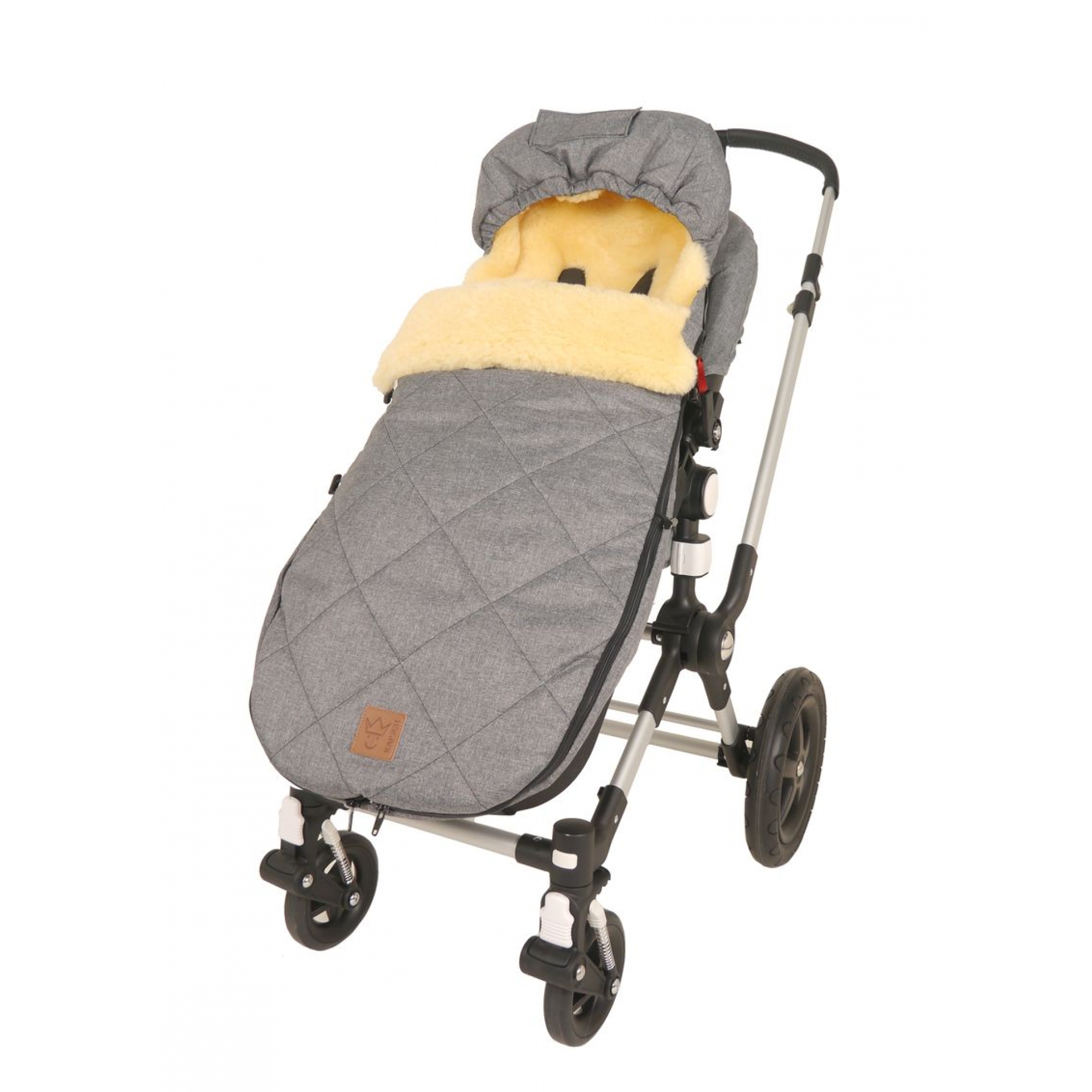 Chancelière Premium Bugaboo peau d'agneau miel - anthracite chiné ...