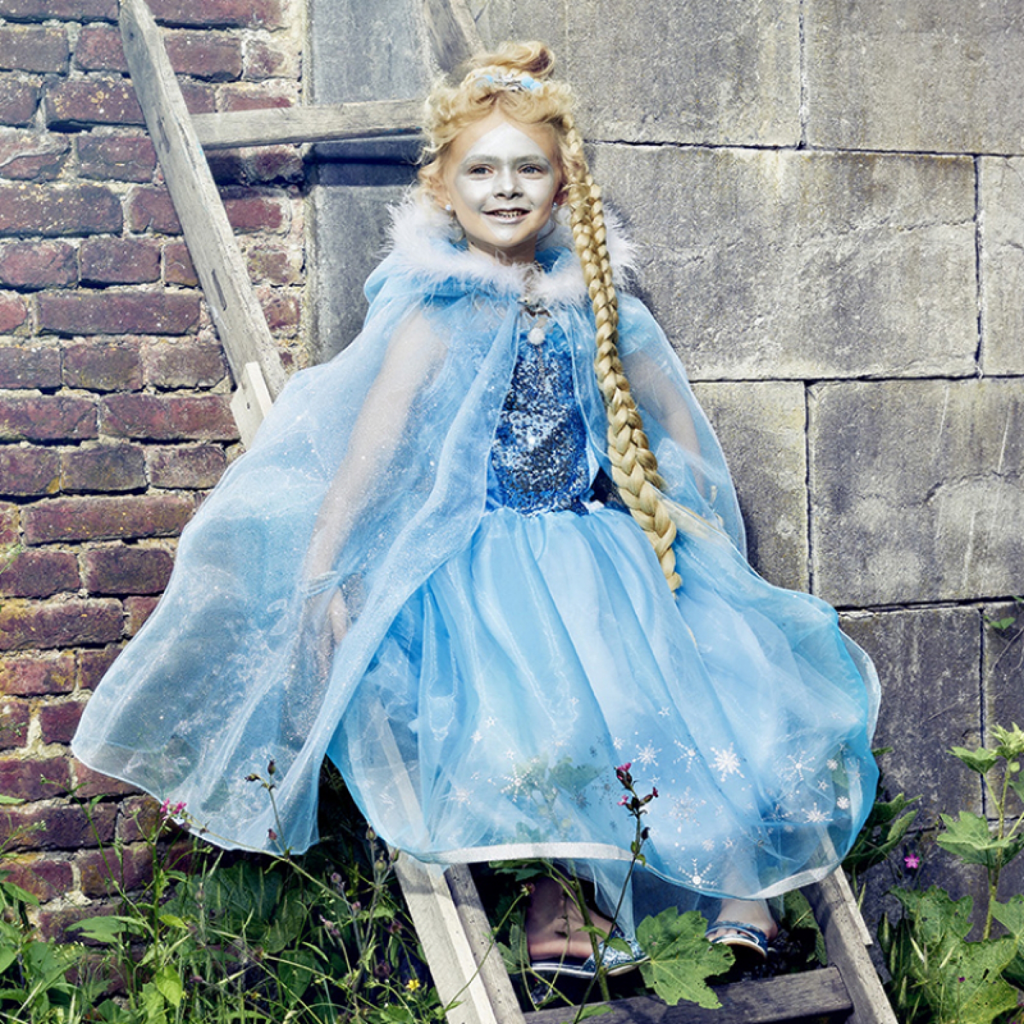 Robe de princesse bleue à sequins 3-4 ans