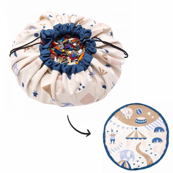 Grand sac à jouets / tapis de jeu 2 en 1 Circus