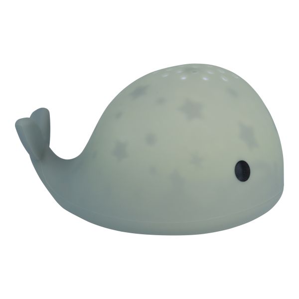Veilleuse à projection et rechargeable Moby la baleine verte