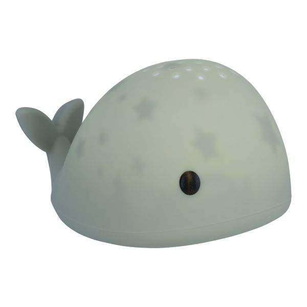 Veilleuse à projection et rechargeable Moby la baleine verte