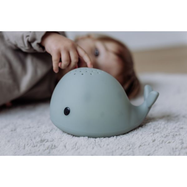 Veilleuse à projection et rechargeable Moby la baleine verte