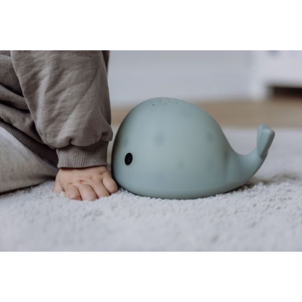 Veilleuse à projection et rechargeable Moby la baleine verte