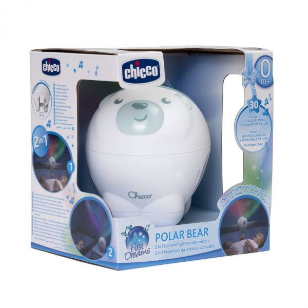 Projecteur ourson polaire Bleu