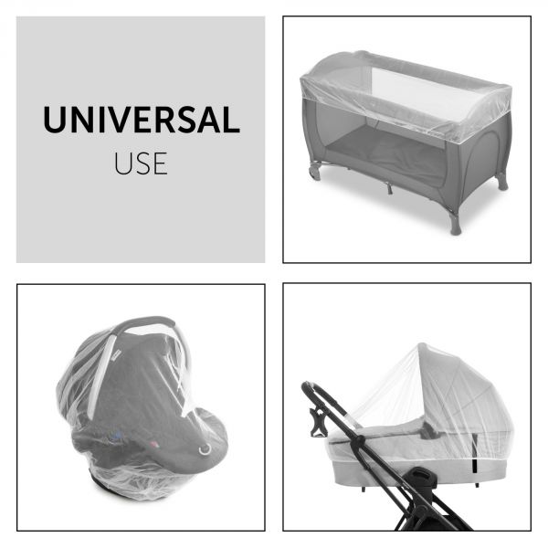 Moustiquaire universelle pour coque, poussette et lit parapluie